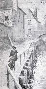 Egon Schiele Path Along the kierling brook,klosterneu-burg oil painting artist